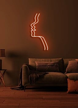 Duel Face Neon Intrigue of Internal Conflict and Harmony