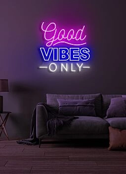 Good Vibes Only Neon Radiating Positivity and Cheer