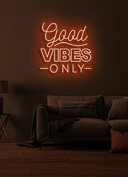 Good Vibes Only Neon Radiating Positivity and Cheer