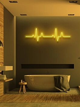Heart Beat LED Neon Capturing Life&#039;s Rhythms in Glow