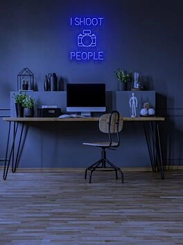 I shoot people Photographer&#039;s Neon Tribute to Capturing Moments