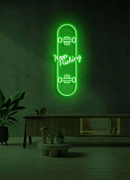 Keep Pushing LED Neon Inspiration for Determination and Resilience