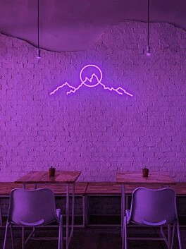 Mountain sunrise Neon Inspiration with Every Rising Sun