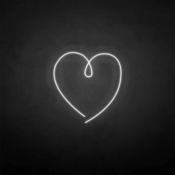 The heart of love&#39; neon sign