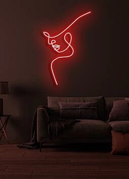 One Line Neon Skilt Minimalist Neon for Sleek and Modern Decor