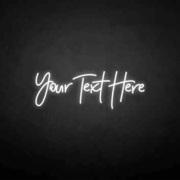&#39;You write here&#39; neon sign