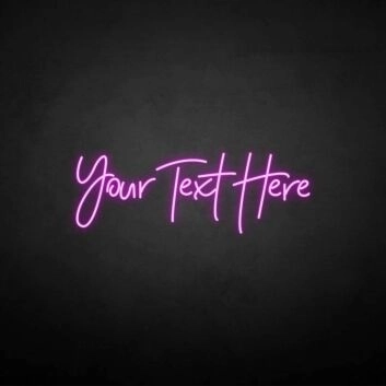 &#39;You write here&#39; neon sign