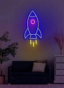 Rocket Neon Soaring High with Ambition and Dreams