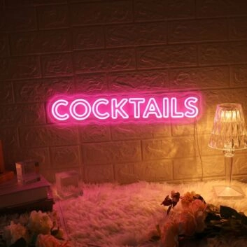 Cocktails Neon Vibrant and Inviting, Ideal for Bars and Nightlife
