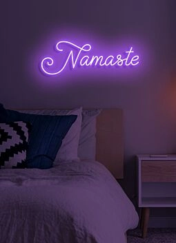 Namaste Neon Graceful Expression of Respect and Spirituality, Ideal for Yoga Studios