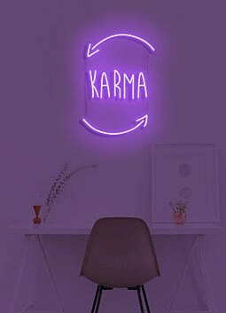 Karma Neon Universal Law of Cause and Effect