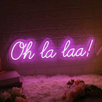 Oh la la Neon Flirtatious Charm and Allure