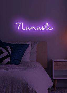 Namaste Neon Peace and Harmony in Light