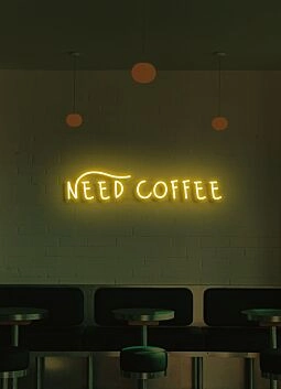 Need Coffee Neon Essential Fuel for Daily Grind