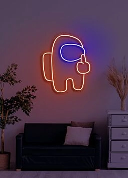 Space man Neon Odyssey into the Cosmic Unknown