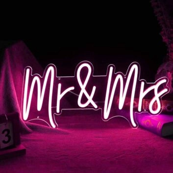 Mr & Mrs Neon Marking the Union of Two Souls