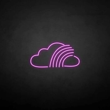 &#39;Cloud with rainbow&#39; neon sign