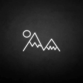 &#39;Sunset and mountain&#39; neon sign