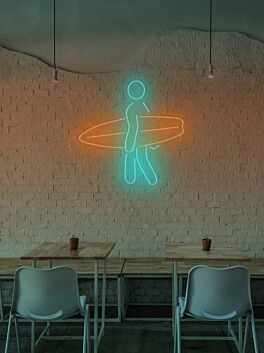 Surfer Neon Waves of Adventure