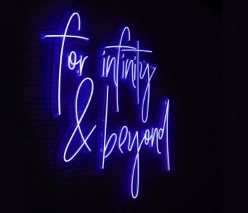 A neon sign for infinity and beyond