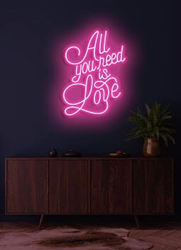 All you need is love Neon Symphony of the Heart