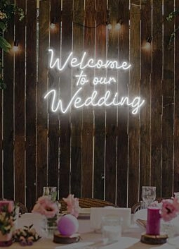 Welcome to our Wedding Neon Gateway to Love