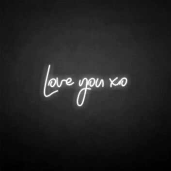 &#39;Love you xo&#39; neon sign