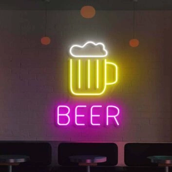 Customize Beer Chilled Neon Cheers for Brew Lovers