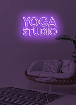 Yoga Studio Neon Peace for Mindful Spaces