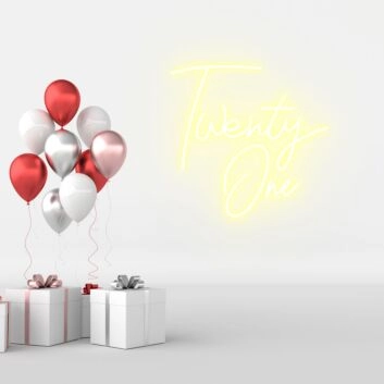 Twenty One Celebrating Legal Age with Neon Flair