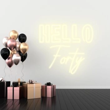 Hello Forty Welcoming a New Era in Neon Style