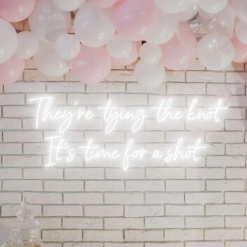 They're Tying The Knot Wedding Bliss Captured in Neon