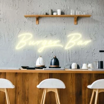 Burger Bar Inviting Neon for Burger Bars