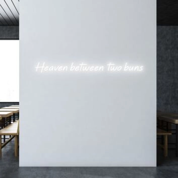 Heaven between two buns Tasty Neon for Gourmet Burger Spots