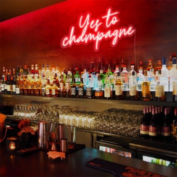 Yes to Champagne Elegant Neon for Celebrations