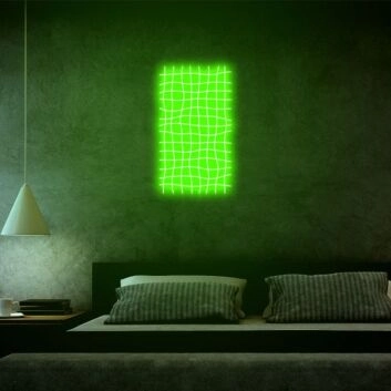 Wavy Trippy Net Psychedelic Neon Art for Modern Spaces