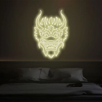 Devils Grimace Bold Neon for Edgy Decor