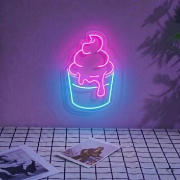 Original Ice Cream Cup Classic Neon Sign for Ice Creameries