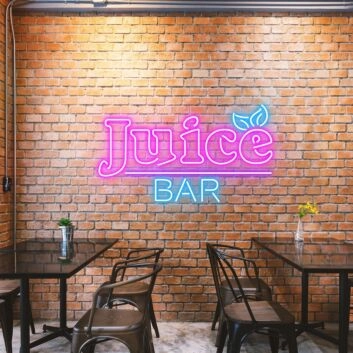 Customize Juice Bar Freshly Lit Neon Vibrance