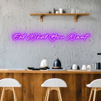 Eat What You Want Celebrate Food Freedom with Fun Neon