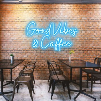 Good Vibes &amp; Coffee Spread Positivity with Lively Neon