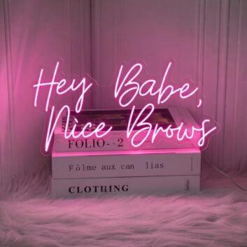 Hey Babe Nice Brows Light Up Your Beauty Routine with Neon Elegance