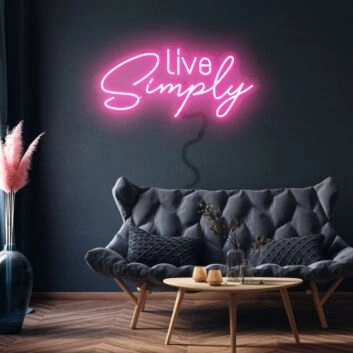 Live simply Embrace Minimalism with Chic Neon