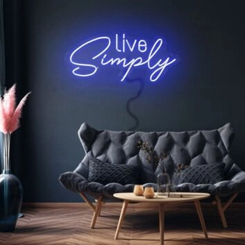 Live simply Embrace Minimalism with Chic Neon