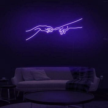 Hand of God Inspire Awe with Mystical Neon Art
