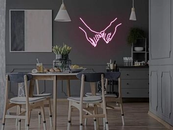 Little fingers Celebrate New Life with Delicate Neon