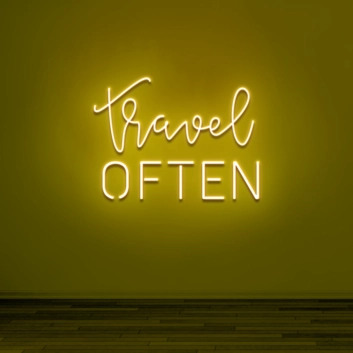 Travel often Feed Your Wanderlust with Inspirational Neon
