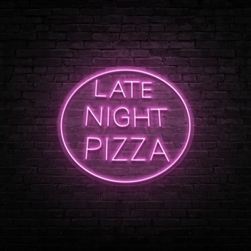 Late Night Pizza Perfect Neon Accent for Late Night Snacks