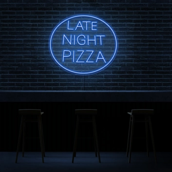 Late Night Pizza Perfect Neon Accent for Late Night Snacks