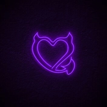 Devil Heart Show Your Rebellious Side with Neon Sign